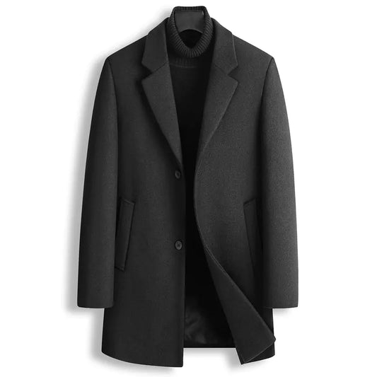 Men's Casual Single Breasted Wool Blazer Jacket